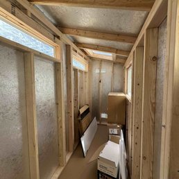 Inside of shed Inside of shed