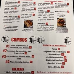 Q’s Culinary Cart - Food Menu