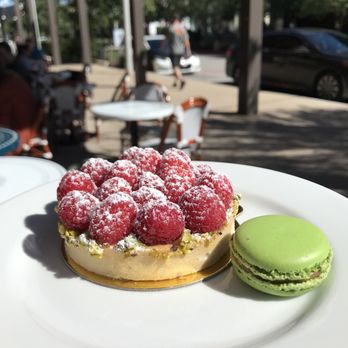 Bakery Lorraine - Raspberry and pistachio tart, green apple macaron - Bakeries Near Me - Austin, Texas