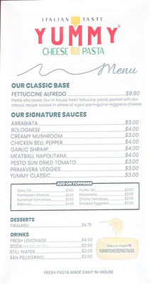 Menu photo 8 Yummy Cheese Pasta New York, NY Menu photo 8 Yummy Cheese Pasta New York, NY
