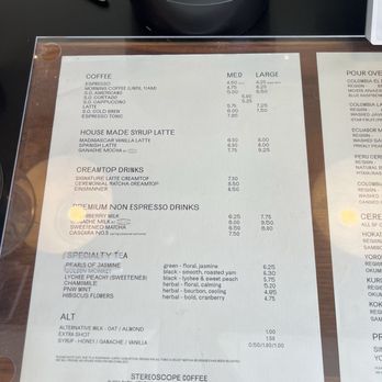 Stereoscope Coffee Company - Menu 5/27/26 (ig: @cravingswithcat) - Coffee & Tea Near Me - Buena Park, California Stereoscope Coffee Company - Menu 5/27/26 (ig: @cravingswithcat) - Coffee & Tea Near Me - Buena Park, California