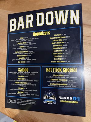 Menu photo 2 Bar Down Sports Bar Saint Louis, MO