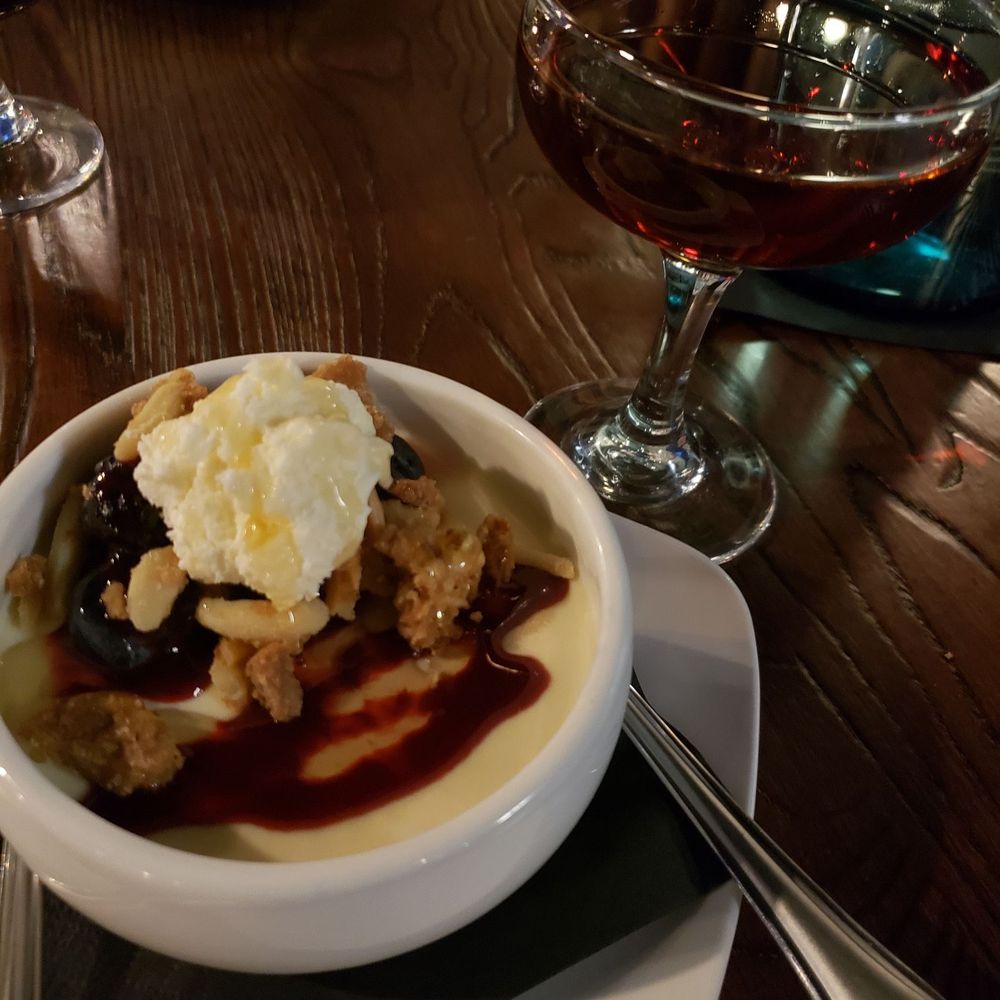 Brazen - Panna cotta with berries - Cocktail Bars Near Me - Richmond, Virginia