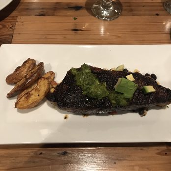 Whalers - Cajun Shell Steak with chimichurri, salsa, avocado & fingerling potatoes. The chef nailed this dish. Total perfection! - Bars Near Me - Bay Shore, New York Whalers - Cajun Shell Steak with chimichurri, salsa, avocado & fingerling potatoes. The chef nailed this dish. Total perfection! - Bars Near Me - Bay Shore, New York