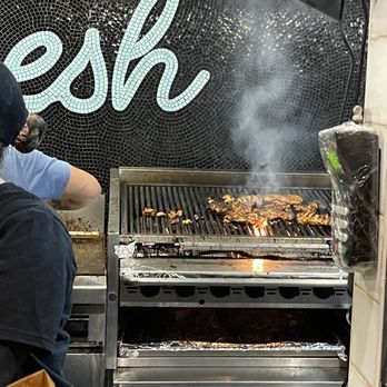 tacoria - Summit - Open kitchen grilling meats - Tacos Near Me - Summit, New Jersey