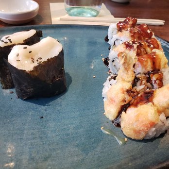 Blue Sushi Sake Grill - Tidal wave roll & hotate nigiri - Japanese Near Me - Lincoln, Nebraska Blue Sushi Sake Grill - Tidal wave roll & hotate nigiri - Japanese Near Me - Lincoln, Nebraska