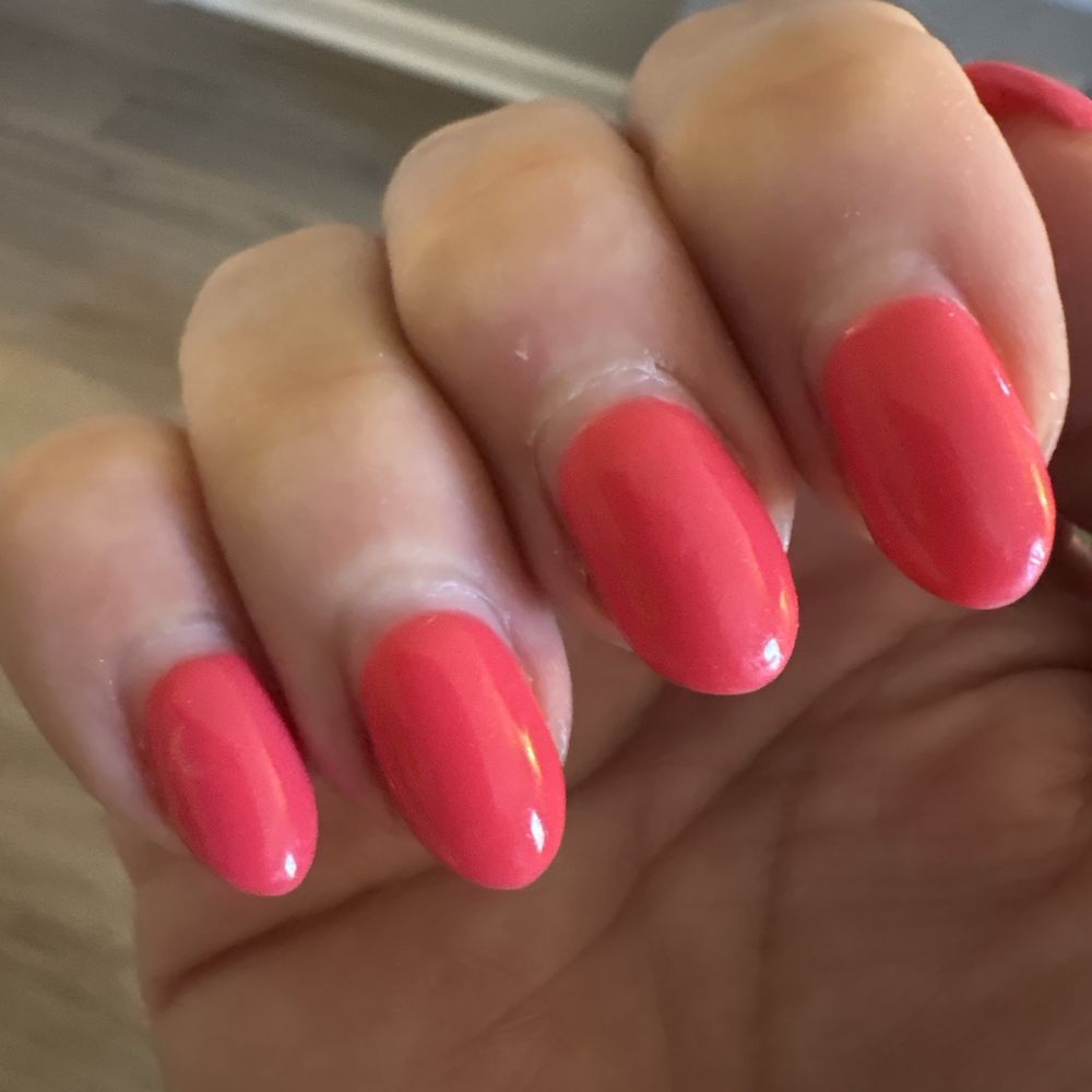 Bella Nail And Spa - These are close to 4 weeks and ready to be done again!  Pink Flamingo builder gel nails - Nail Salons Near Me - Darien, Connecticut