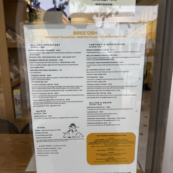 Bree'osh - Montecito - Menu - Coffee & Tea Near Me - Santa Barbara, California