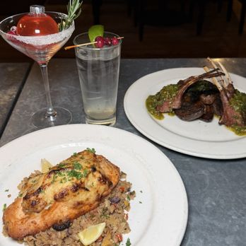 Mt. Washington Tavern - Grilled rack of lamb and stuffed salmon imperial - American Near Me - Baltimore, Maryland Mt. Washington Tavern - Grilled rack of lamb and stuffed salmon imperial - American Near Me - Baltimore, Maryland