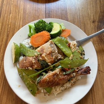 The Smiling Elephant - Pad Kra Pao with Duck - Thai Near Me - Nashville, Tennessee The Smiling Elephant - Pad Kra Pao with Duck - Thai Near Me - Nashville, Tennessee