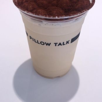 Pillow Talk Cafe Pasadena - Ice Tiramisu ($5.75) with cute bubble foam on top (it rises and when you poke it it pops :) - Coffee & Tea Near Me - Pasadena, California Pillow Talk Cafe Pasadena - Ice Tiramisu ($5.75) with cute bubble foam on top (it rises and when you poke it it pops :) - Coffee & Tea Near Me - Pasadena, California
