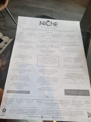 Menu photo 3 Niche London, XGL Menu photo 3 Niche London, XGL