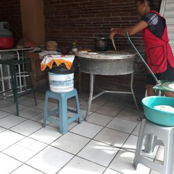 Tortillería La Soledad - El comal donde cocinan las tortillas