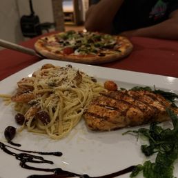 Supreme pizza and Smoked salmon Supreme pizza and Smoked salmon