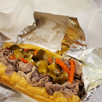 Nicky's Hot Dogs - Beef sausage combination sandwich with hot peppers. - Hot Dogs Near Me - Chicago, Illinois Nicky's Hot Dogs - Beef sausage combination sandwich with hot peppers. - Hot Dogs Near Me - Chicago, Illinois