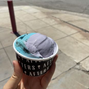 Afters Ice Cream - Small scoop with cookie monster & jasmine, 10/10! - Desserts Near Me - Pasadena, California