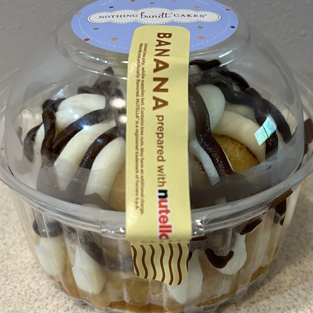 Nothing Bundt Cakes - Banana Prepared with Nutella Bundtlet - Bakeries Near Me - Henderson, Nevada Nothing Bundt Cakes - Banana Prepared with Nutella Bundtlet - Bakeries Near Me - Henderson, Nevada