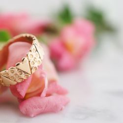 Filigree Jewelers - Antique Art Deco Rose Gold Band