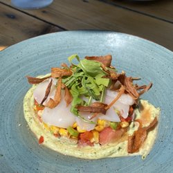 Wheelhouse in Georgetown - Scallop and Watermelon Crudo.