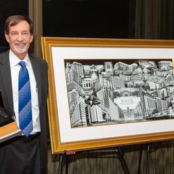 Broadway Gallery - This retirement celebration artwork piece was printed and framed by Broadway Gallery.
