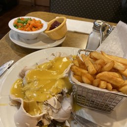 Open face turkey sandwich