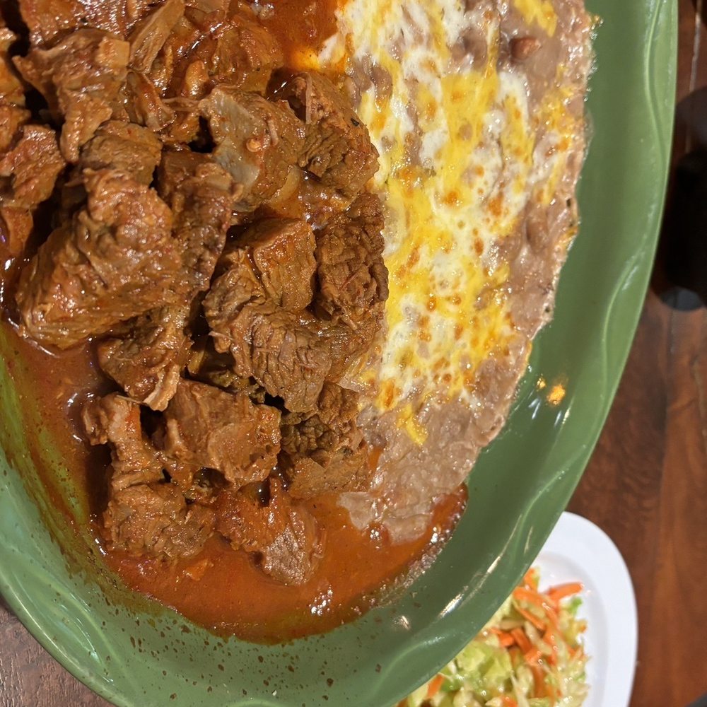 El Toro Viejo - Chile Colorado with side of slaw. - Mexican Near Me - Logan, Utah El Toro Viejo - Chile Colorado with side of slaw. - Mexican Near Me - Logan, Utah
