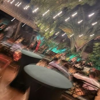 Ball & Chain - Patio in back .. blurry on purpose to protect people's faces lol - Music Venues Near Me - Miami, Florida