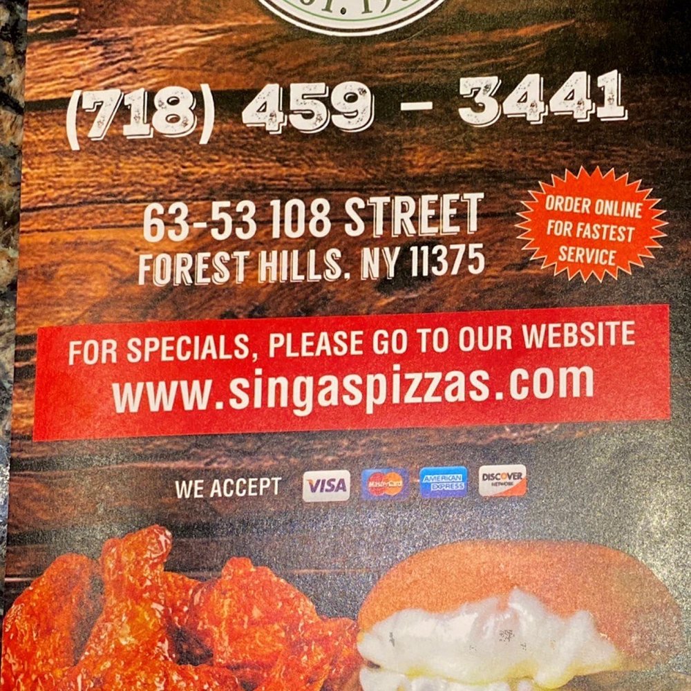 Singas Famous Pizza - Menu - Pizza Near Me - Forest Hills, New York Singas Famous Pizza - Menu - Pizza Near Me - Forest Hills, New York