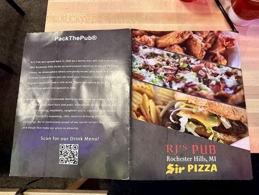 Menu photo 1 RJ's Pub Rochester Hills, MI