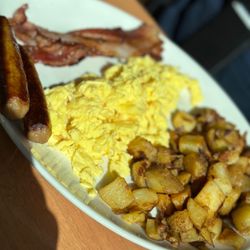 Sunset Grill - Sausage and eggs, bacon and potatoes