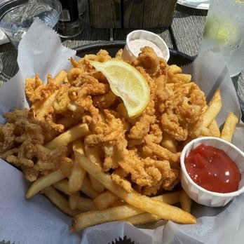 Bistro 1828 at Pepperrell Cove - Clam strips entree - New American Near Me - Kittery Point, Maine Bistro 1828 at Pepperrell Cove - Clam strips entree - New American Near Me - Kittery Point, Maine