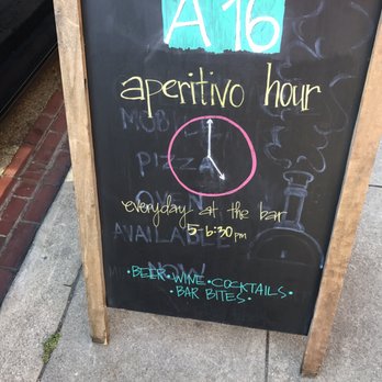 A16 - Happy hour promo - Italian Near Me - Oakland, California