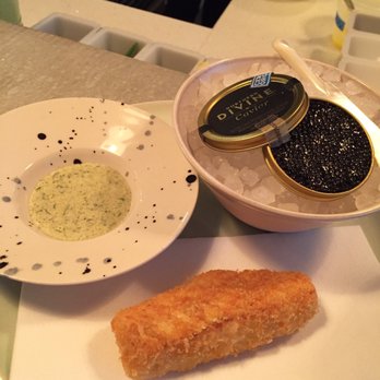 Grey Gardens - Fried pickerel and caviar - honey dill - Wine Bars Near Me - Toronto, Ontario Grey Gardens - Fried pickerel and caviar - honey dill - Wine Bars Near Me - Toronto, Ontario