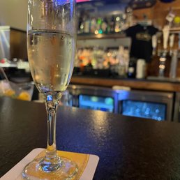 a glass of wine