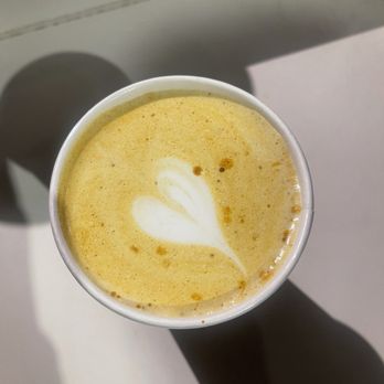 Good Earth Coffeehouse - Turmeric Latte - Cafes Near Me - Banff, Alberta