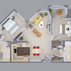 The Willows Retirement Community - Worcester Willows Magnolia Floor Plan for Independent Living