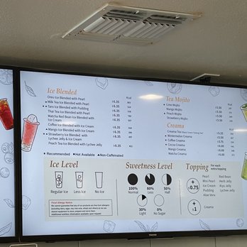 Sharetea - a menu on the wall of a restaurant - Bubble Tea Near Me - Beaumont, California Sharetea - a menu on the wall of a restaurant - Bubble Tea Near Me - Beaumont, California