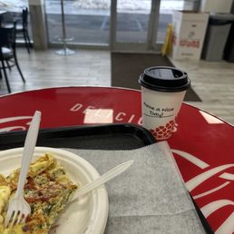 Greek omelette and hash browns