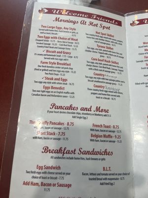 Menu photo 2 Hot Spot Diner St. Petersburg, FL Menu photo 2 Hot Spot Diner St. Petersburg, FL