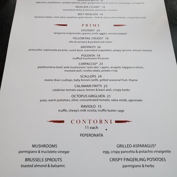 Scarpetta - menu 2/2 - Italian Near Me - Las Vegas, Nevada