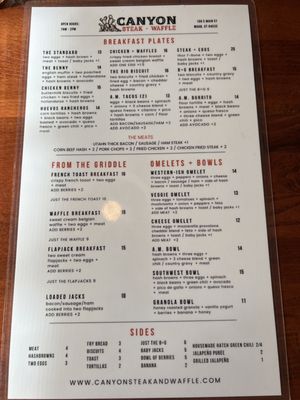 Menu photo 8 Cactus Jacks Moab Moab, UT