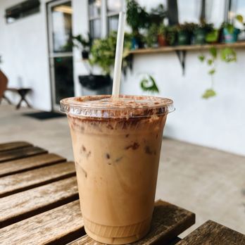 Ground Up Coffee - Iced Vanilla Cinnamon Latte with Soy Milk. 4/5 - Coffee & Tea Near Me - Montebello, California