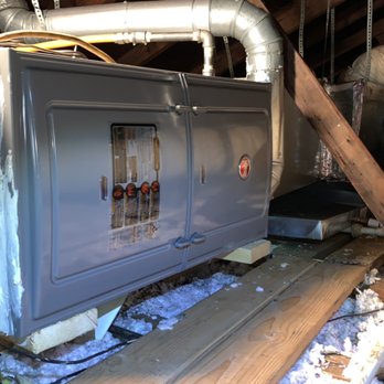 Petter Built Heating and Cooling - Tight area to work but new system installed successfully and another happy customer! - Heating & Air Conditioning/HVAC Near Me - West, Texas