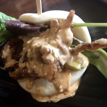 JINYA Ramen Bar - Calgary - Soft shell crab bun - nice contrast of textures - Ramen Near Me - Calgary, Alberta