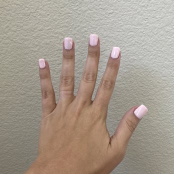 Fancy Nails - Other hand more square shape - Nail Salons Near Me - Discovery Bay, California