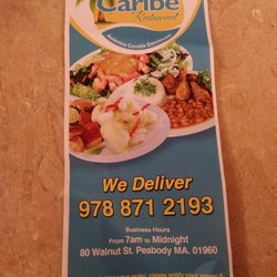 Caribe Restaurant - Menu