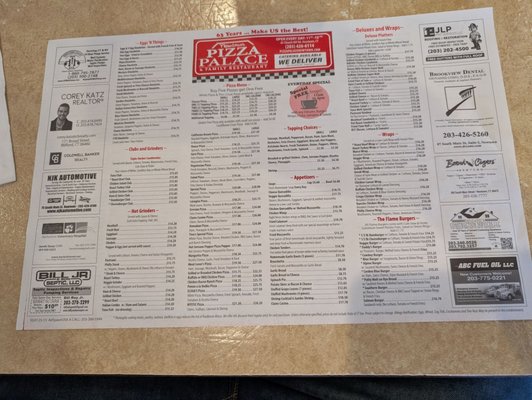 Menu photo 1 Pizza Palace Newtown, CT Menu photo 1 Pizza Palace Newtown, CT
