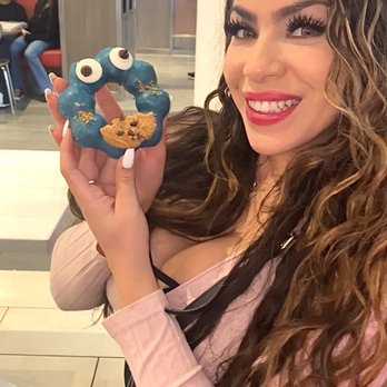 Devil & Angel Desserts - We were super excited to try the Cookie Monster mochi donut! - Ice Cream & Frozen Yogurt Near Me - Milpitas, California
