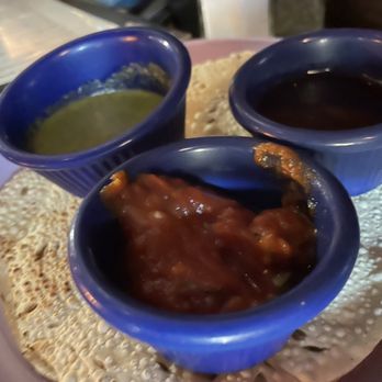 The Taj Cafe - Comp papadums with 3 chutney sauces. - Indian Near Me - Ventura, California