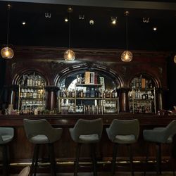 Scarlett's 100+ year-old back bar with an amazing selection of liquors